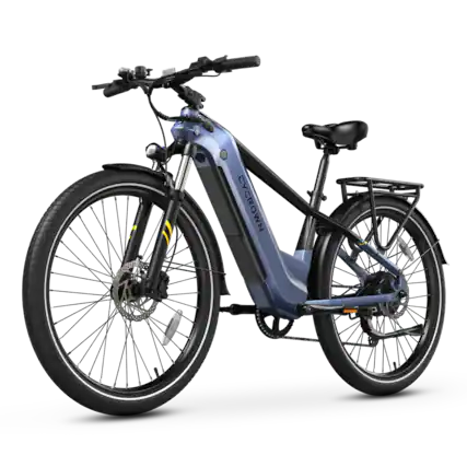 Front. CYCROWN - Urban X Commuter Ebike(1000W Motor , 20MPH Top Speed , 90Miles Range , 48V 20Ah Battery) - Glacier Blue.