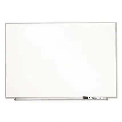 Front. Quartet - Matrix Magnetic Boards, 48" x 31", White Surface, Satin Aluminum Frame.