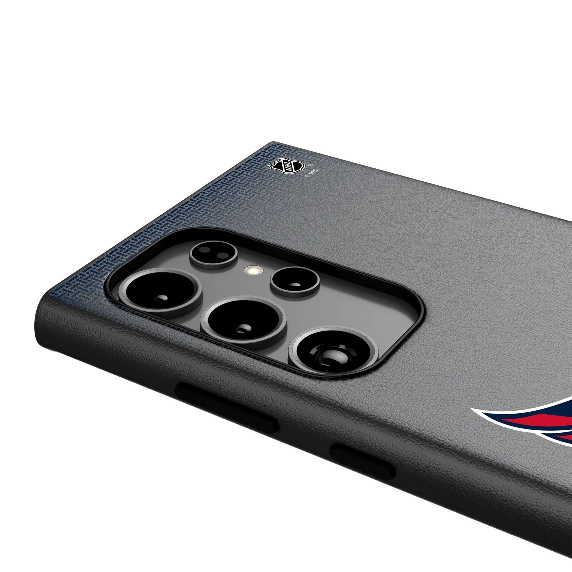 Alt View 3. Keyscaper - Washington Capitals Linen Galaxy Magnetic Bump Case - S24 - Black.