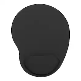Unique Bargains - Ergonomic Gel Mouse Pad with Wrist Rest Support Memory Foam Mat Non-Slip Base for Office Computers Laptop Keyboard Home - Black