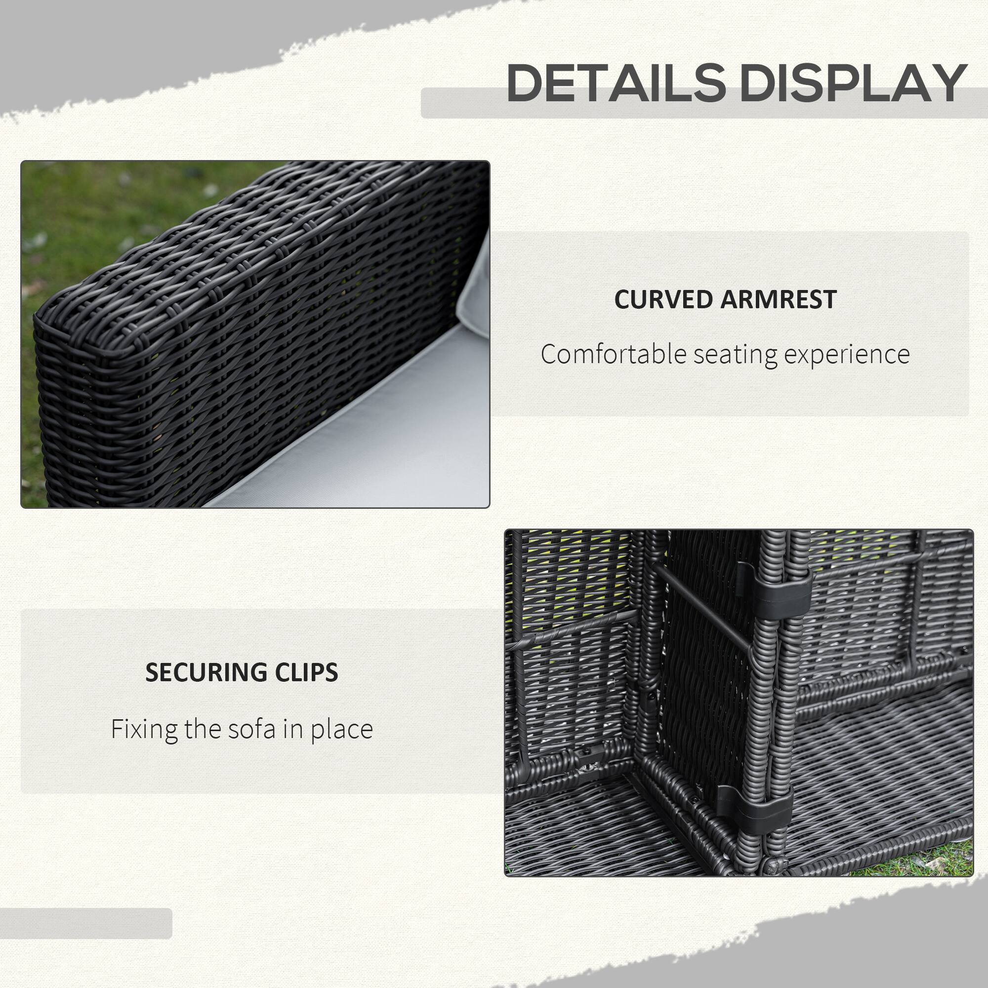 DETAILS DISPLAY

CURVED ARMREST
Comfortable seating experience

SECURING CLIPS
Fixing the sofa in place