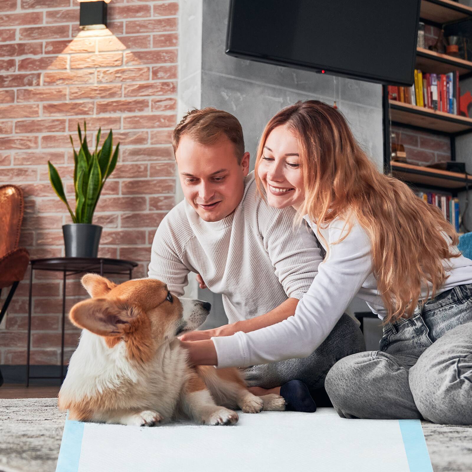 Alt View 4. Gymax - Gymax 30''x 30''(150 Counts) Dog Potty Training Pads Puppy Pee Pads w/ Quick-Drying - Blue.