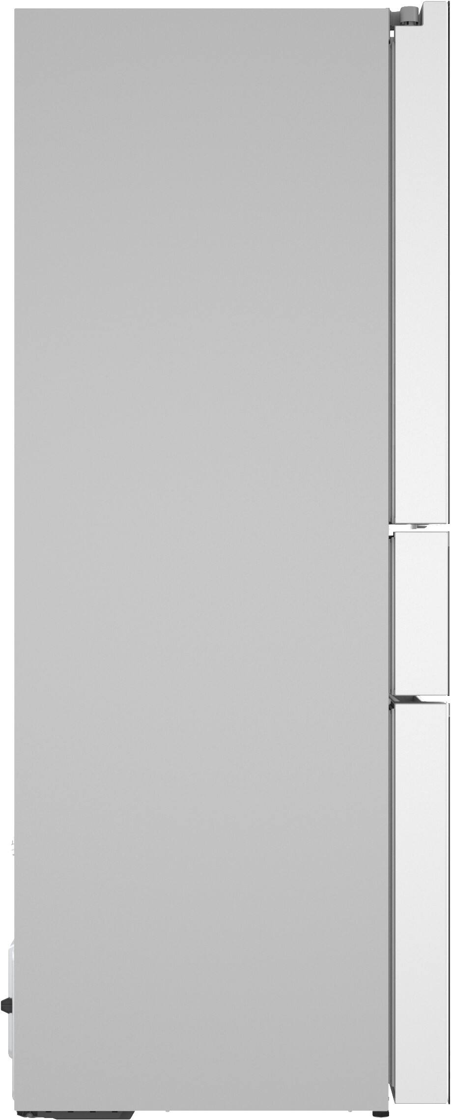 Angle. Bosch - 800 Series 36 in. Wide 20.5 Cu. Ft. French Door Bottom Freezer Freestanding Smart Refrigerator with Refreshment Center - White.