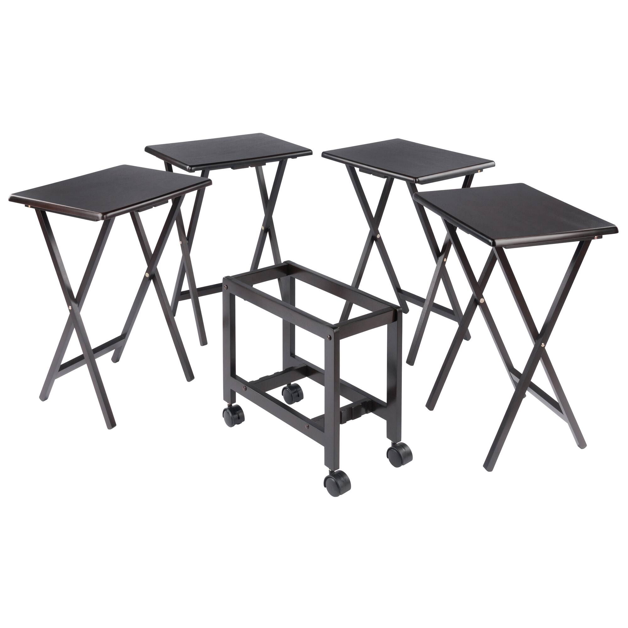 Alt View 1. Winsome Wood - Allen 5-Pc Snack Table Set - Coffee.