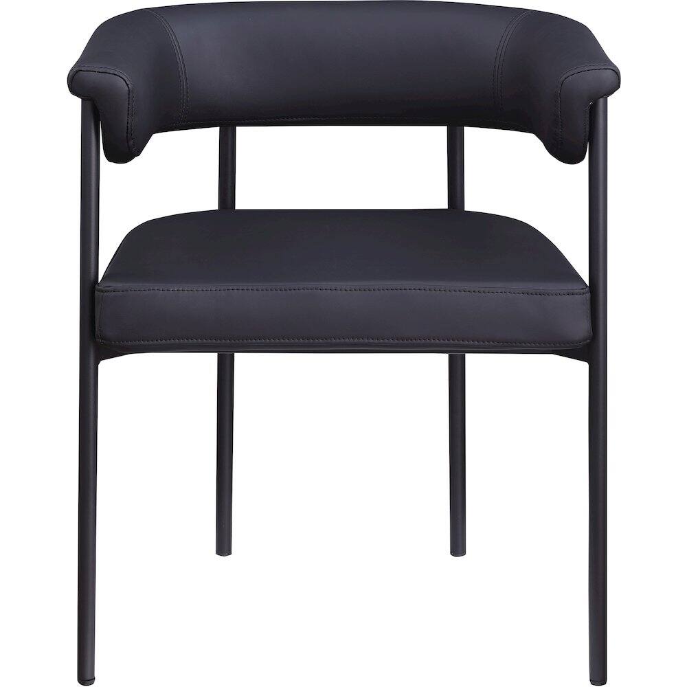 Alt View 1. Meridian Furniture - Malin Black Vegan Leather Dining Chair, Set of 2 - Black.