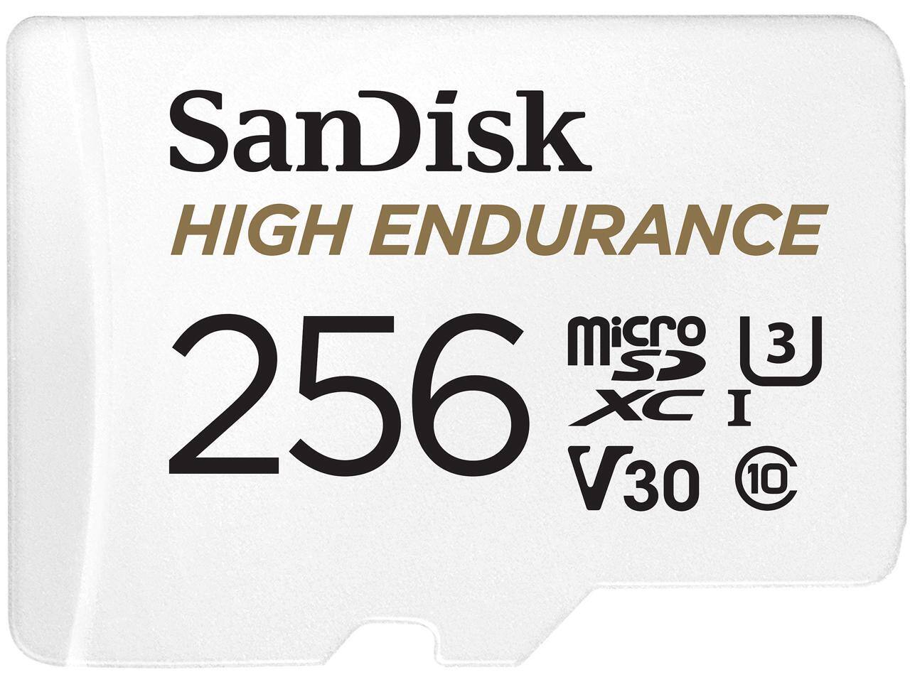 SanDisk HIGH ENDURANCE microSD 256GB V30 XC I C10