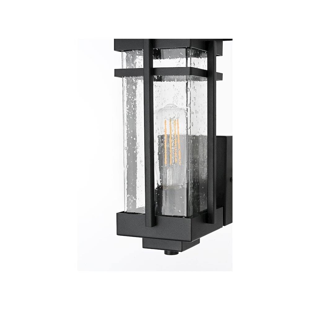 Alt View 2. Elegant Lighting - Livingston 7 inch Outdoor Pendant in Black - Black.