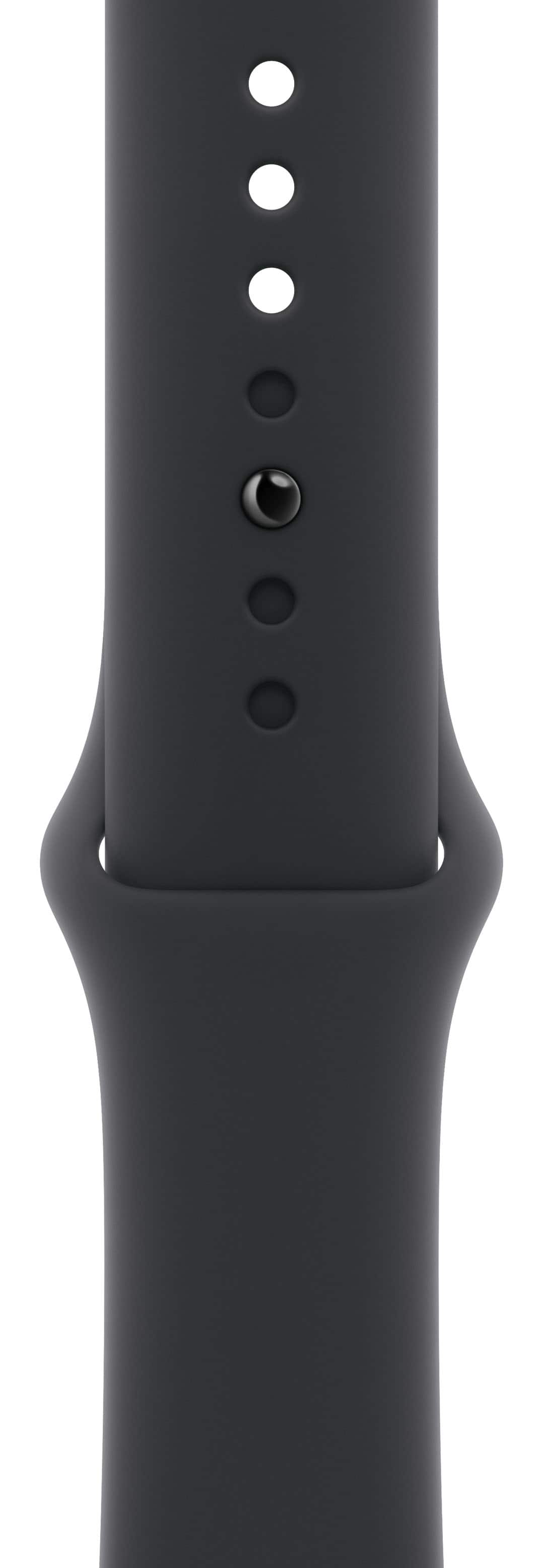 Apple - 46mm Sport Band - M/L - Black - Angle_Zoom