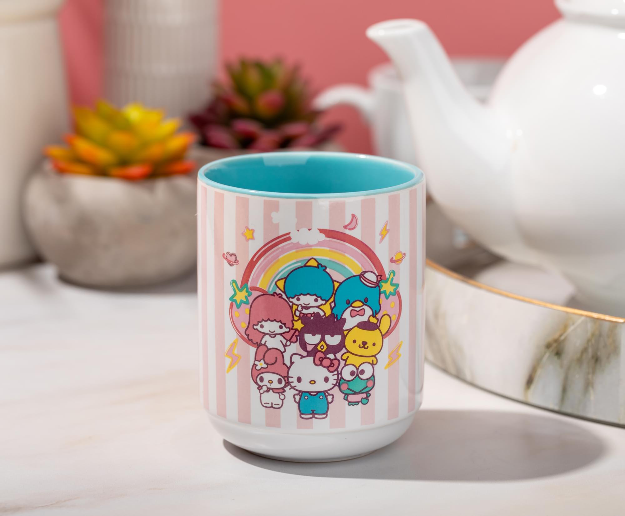 Alt View 10. Silver Buffalo - Sanrio Hello Kitty and Friends Asian Ceramic Tea Cup | Holds 12 Ounces - Pink.