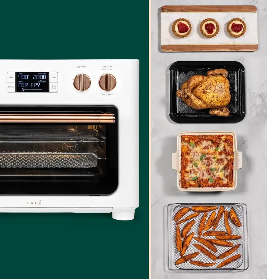 Alt View 13. Café - Couture Smart Toaster Oven with Air Fry - Matte White.