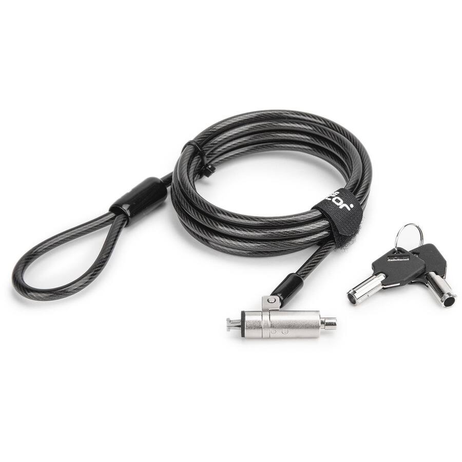 Alt View 2. Rocstor - Rocstor N19 Security Cable Lock For Nano-Shaped Slots - (2) Keys - TAA - 6 ft Cable - Resettable - 4-digit - Combination.