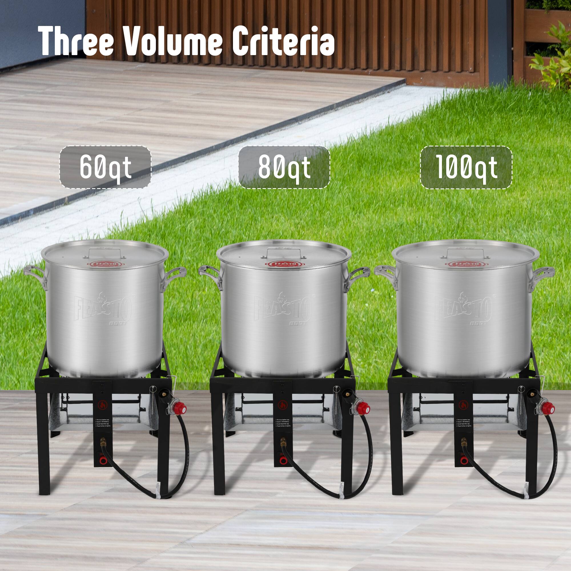 Three Volume Criteria  
60qt  
80qt  
100qt