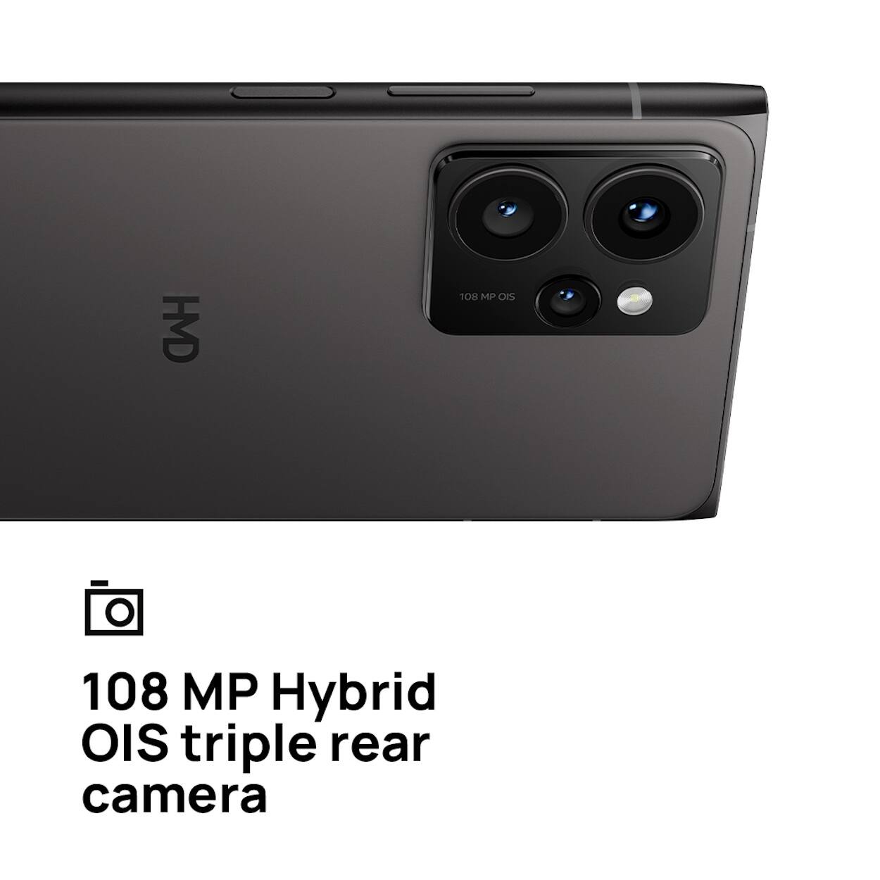 HMD 108 MP Hybrid OIS triple rear camera