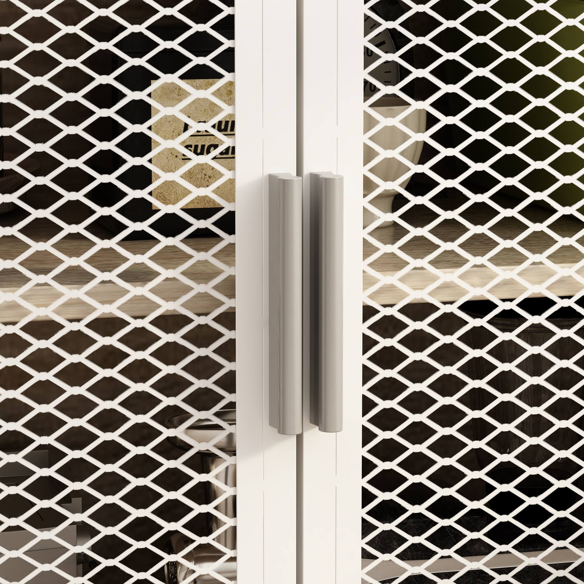 Alt View 9. FUFU & GAGA - FUFU&GAGA Modern Industrial Storage Hutch: Multi - Space Organizer - White.