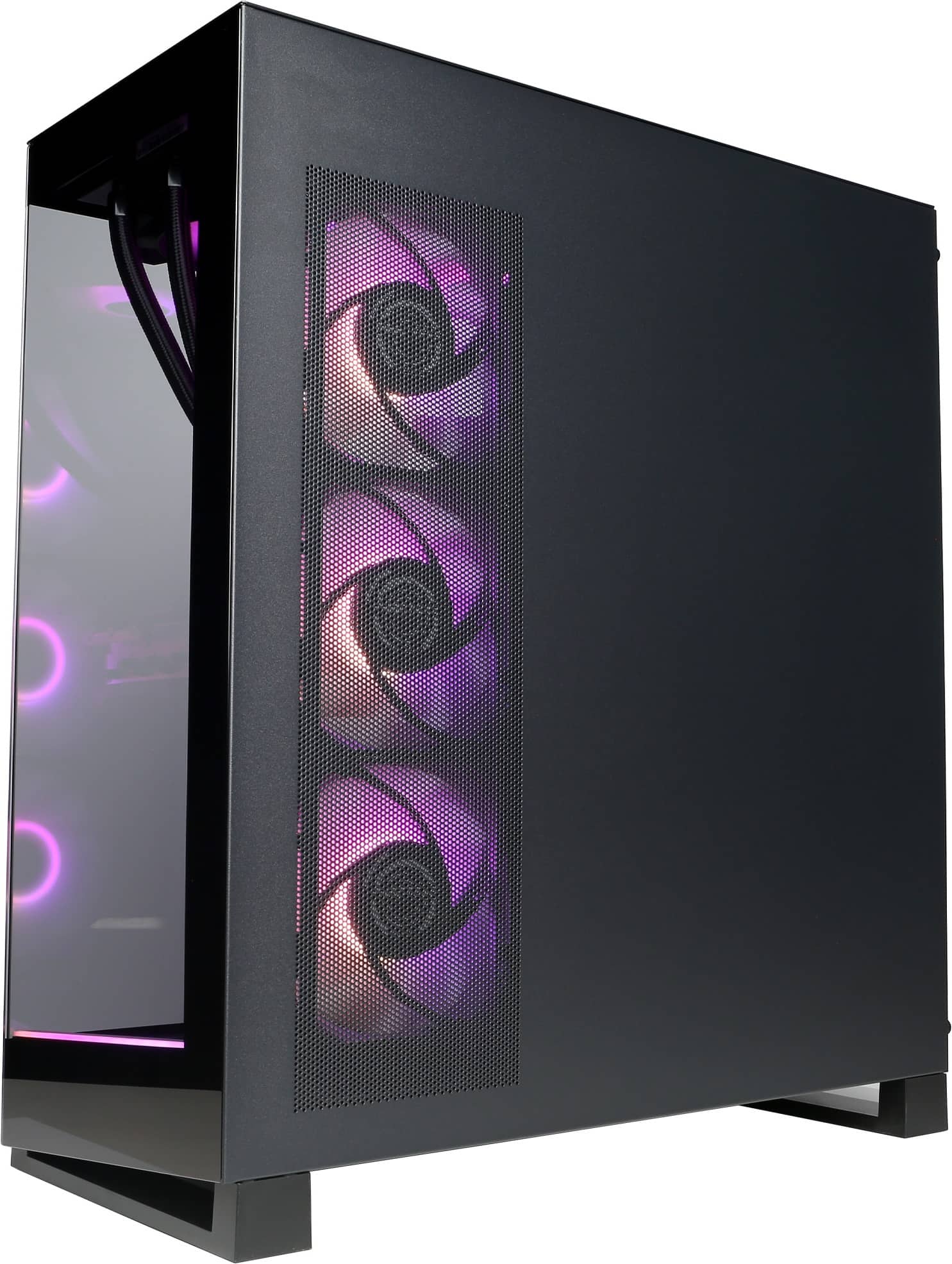 Left. CyberPowerPC - Gaming Desktop - AMD Ryzen 9 9900X - AMD Radeon RX 9060 XT 16GB - 32GB DDR5 - 2TB PCIe 4.0 SSD - Black.