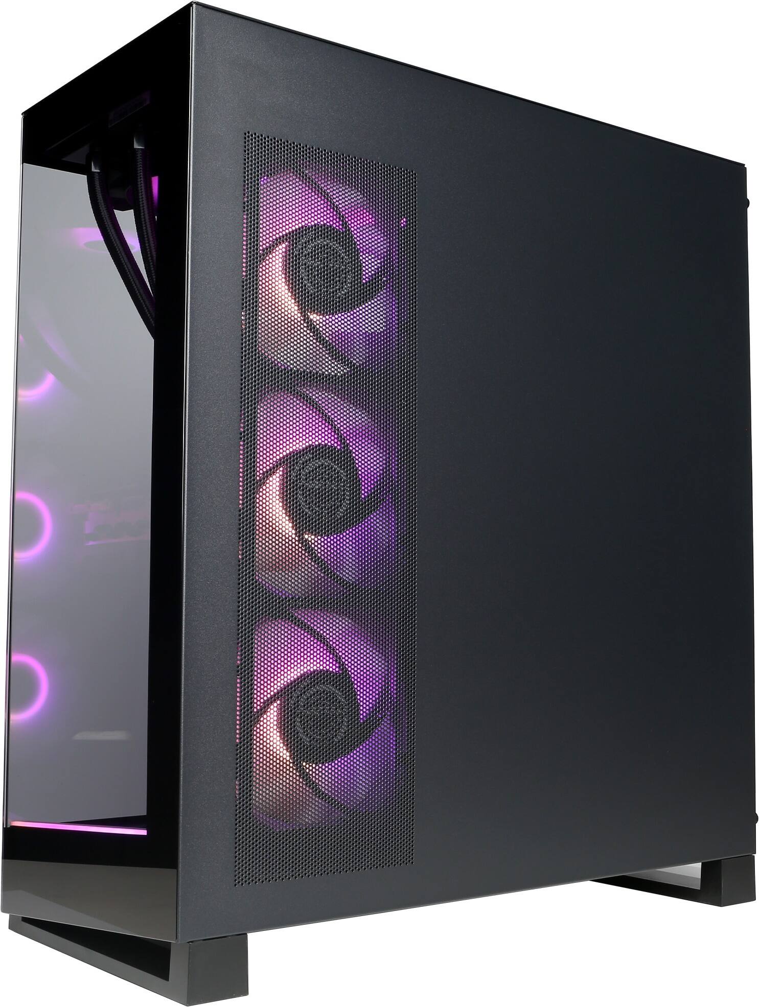 Left. CyberPowerPC - Gaming Desktop - AMD Ryzen 9 9900X - AMD Radeon RX 9060 XT 16GB - 32GB DDR5 - 2TB PCIe 4.0 SSD - Black.
