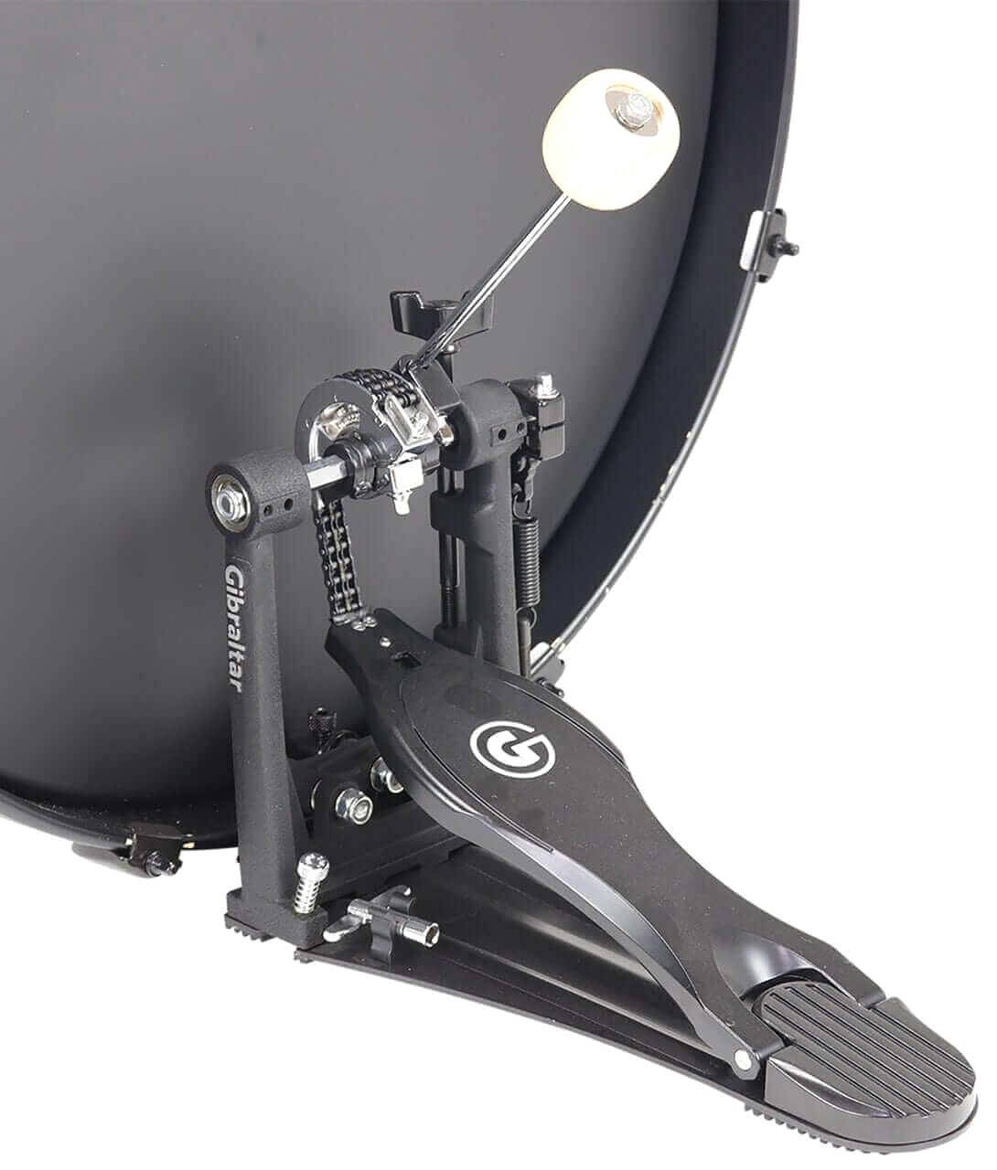 Left. Gibraltar Hardware - 6.25" Wooden Bass Drum Beater, with Solid Wood Head, Fast Rebound with Powerful Attack, Fits Standard Drum Pedals.