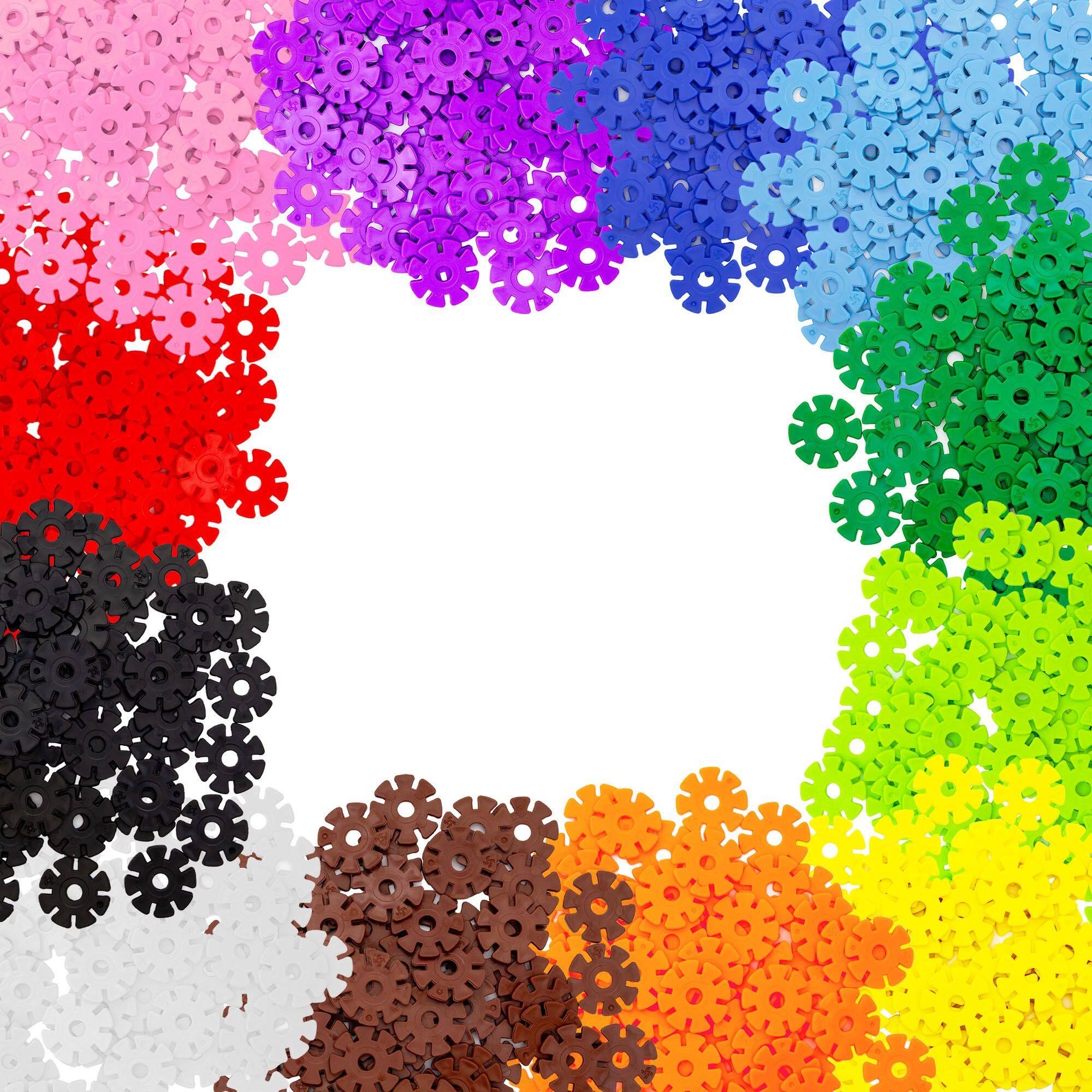 Alt View 5. PicassoTiles - PicassoTiles 108 PC White Interlocking Plastic Disc, Building Chip Blocks Toy Set for Boys & Girls.