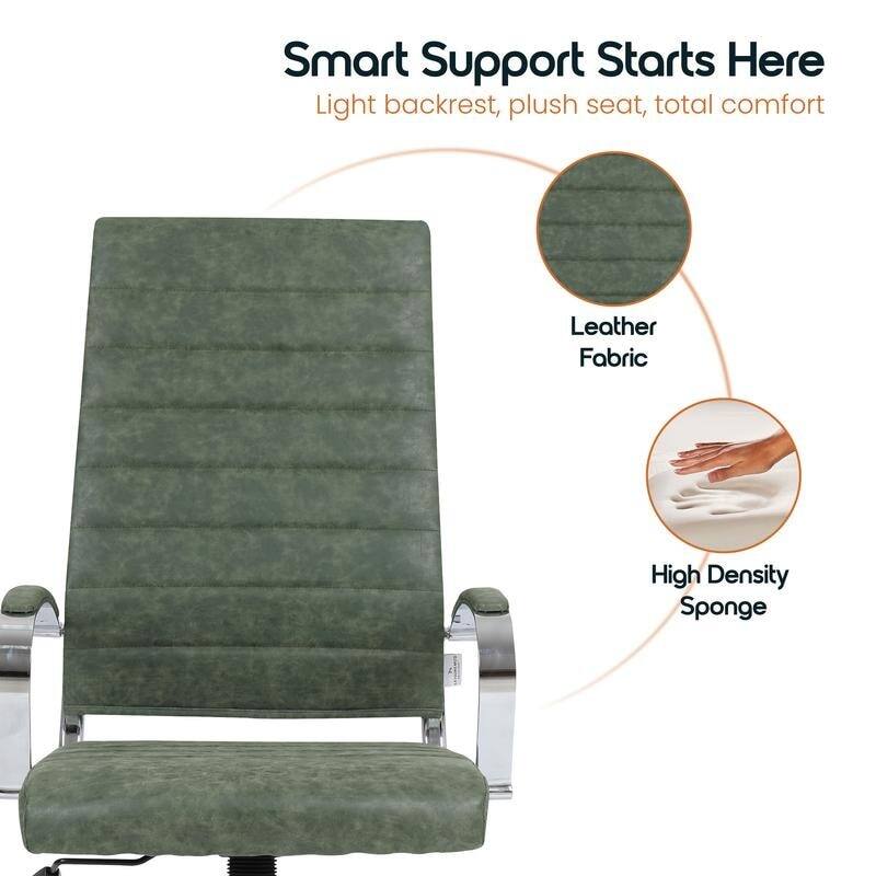 Smart Support Starts Here  
Light backrest, plush seat, total comfort  

Leather Fabric  
High Density Sponge