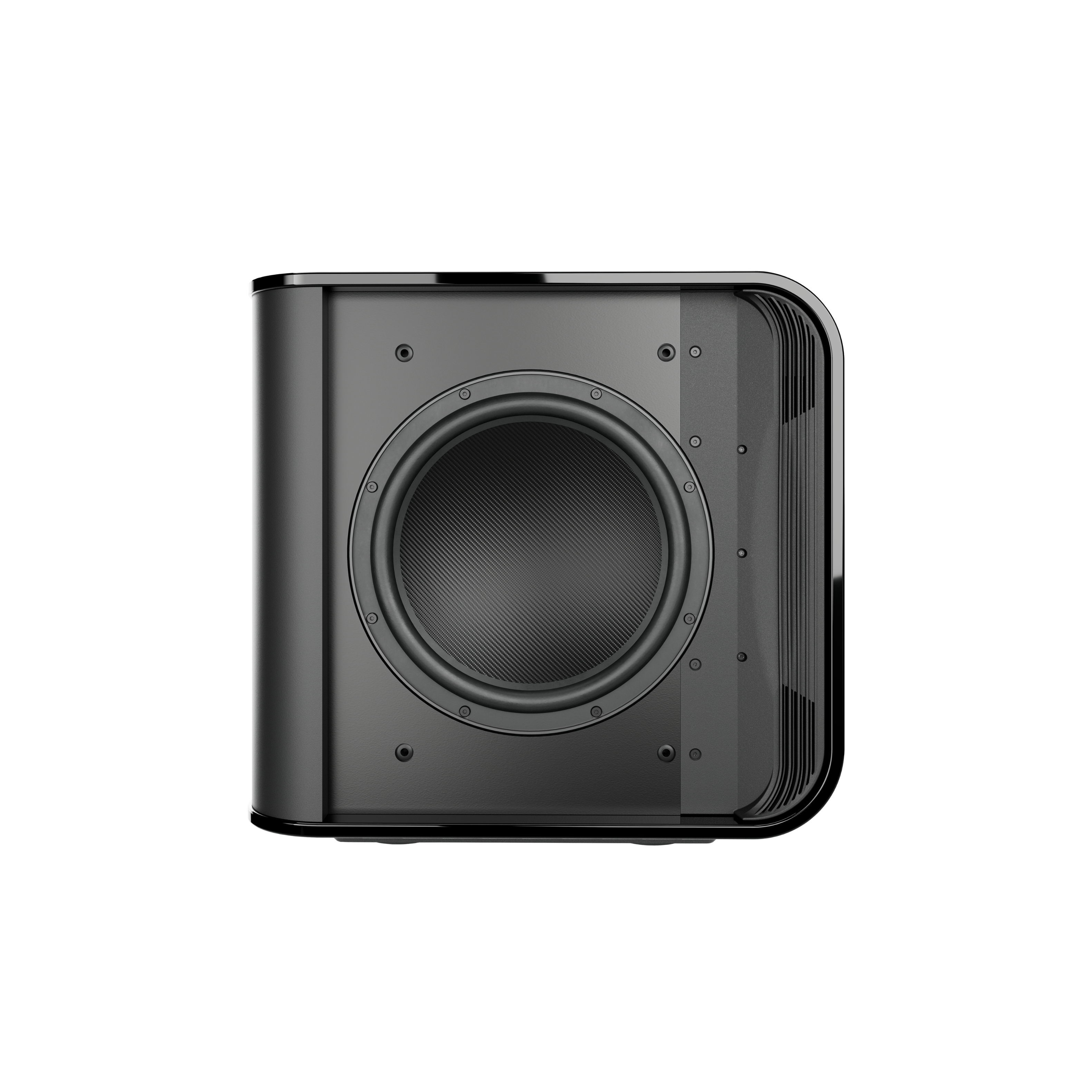 Alt View 2. MartinLogan - Depth 212, Dual 12” 2.2kW Powered Subwoofer, with BalancedForce Technology, Sub Control App, and Wireless Built-In - Gloss Black.