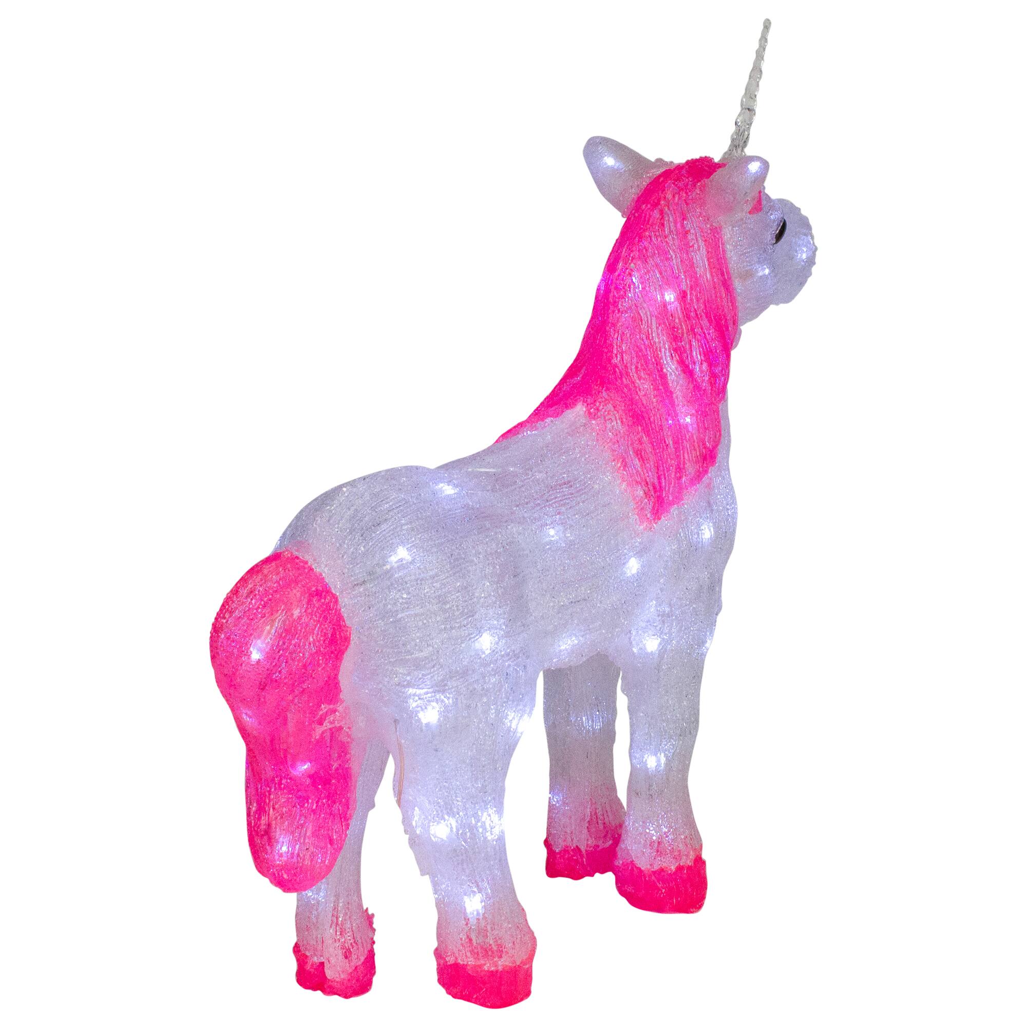 Alt View 4. Northlight - 23" Lighted Commercial Grade Acrylic Unicorn Christmas Display Decoration - Clear.
