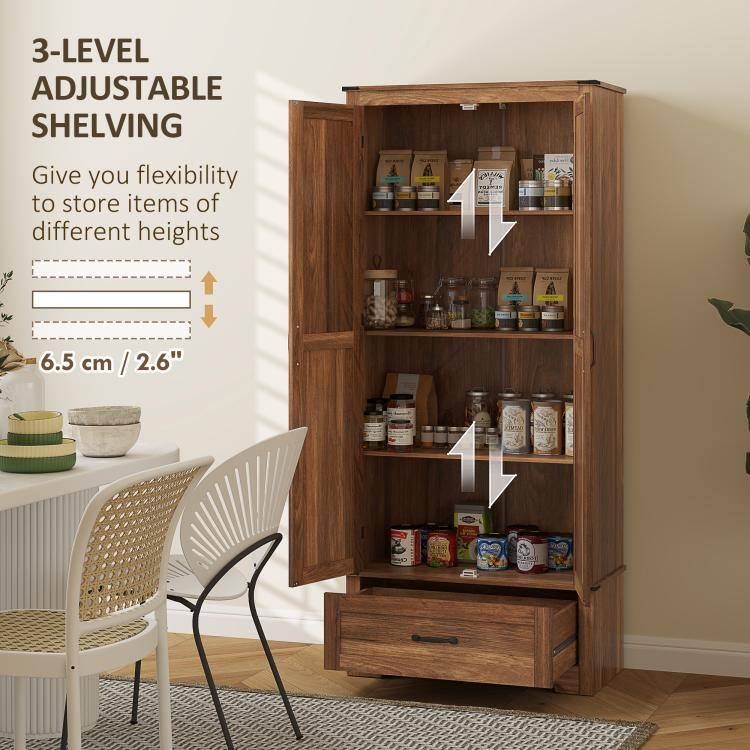 3-LEVEL ADJUSTABLE SHELVING  
Give you flexibility to store items of different heights  
COMPANY  
6.5 cm / 2.6"