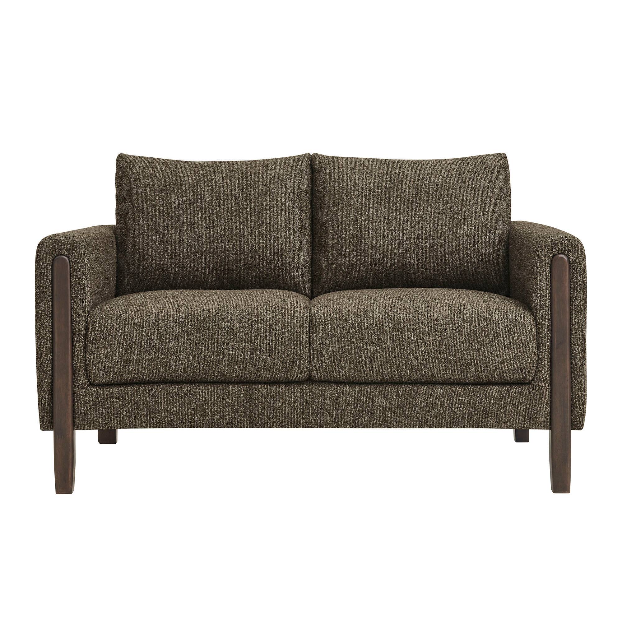 Alt View 4. Modway - Hawken Boucle Fabric Loveseat by Modway - Antique Espresso.