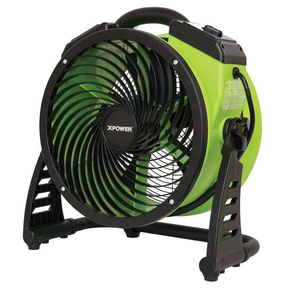 Alt View 8. XPOWER - 1300 CFM 4 Speed Portable 13" Professional Grade Air Circulator Utility Fan - Green.