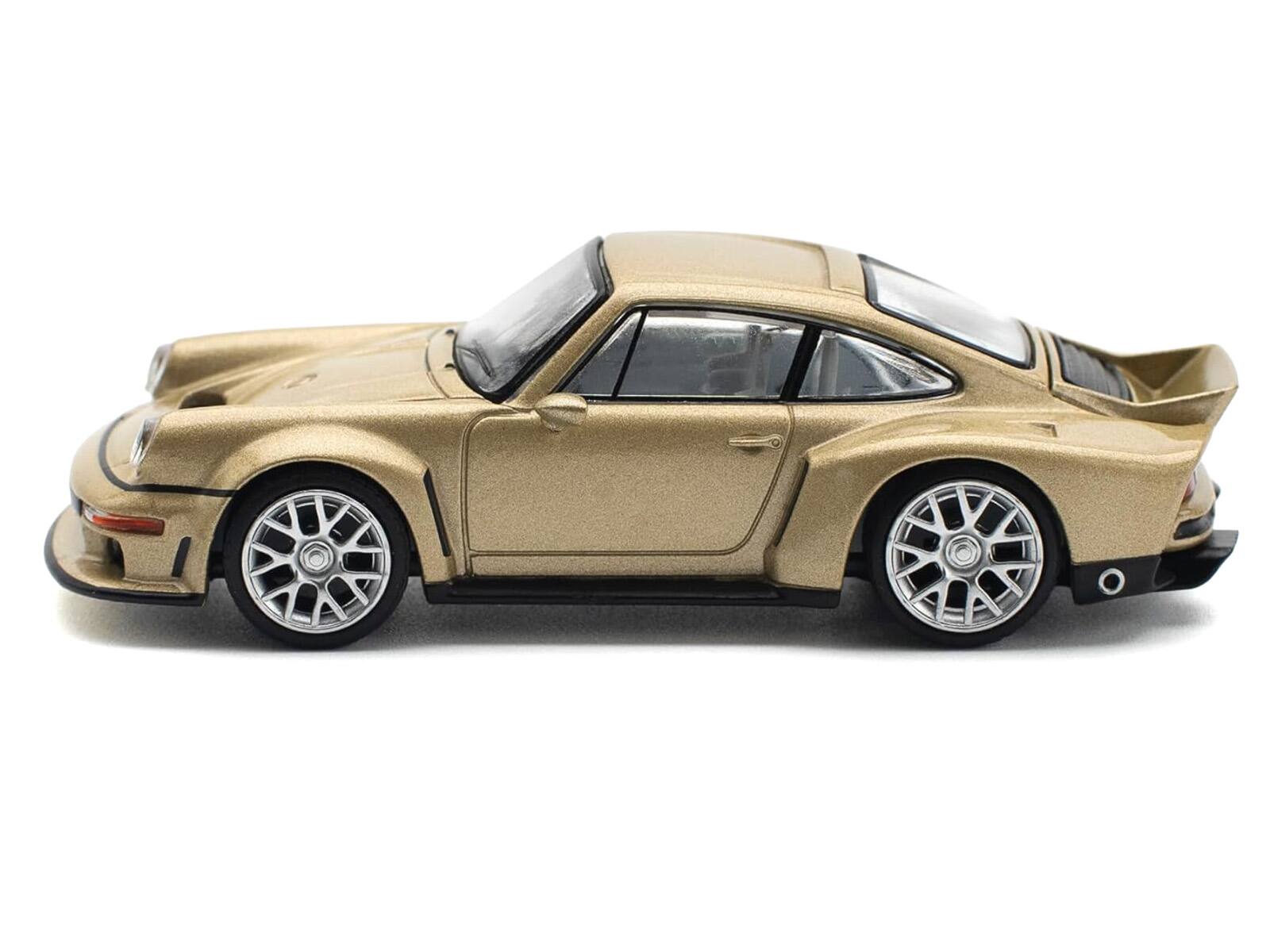 Alt View 1. Pop Race - Singer DLS Turbo Metallic Gold 1/64 Die Cast Model Car by Pop Race.