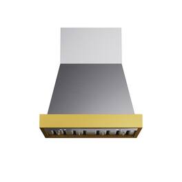 Kucht - 30 inches - Externally Vented - Wall Range Hood - Stainless Steel & Gold