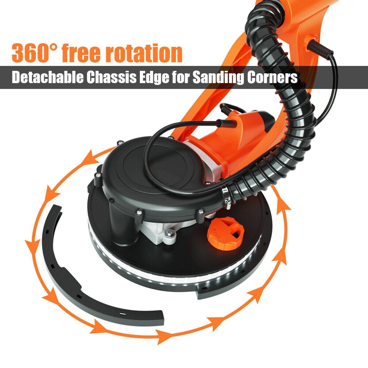 360° free rotation
Detachable Chassis Edge for Sanding Corners