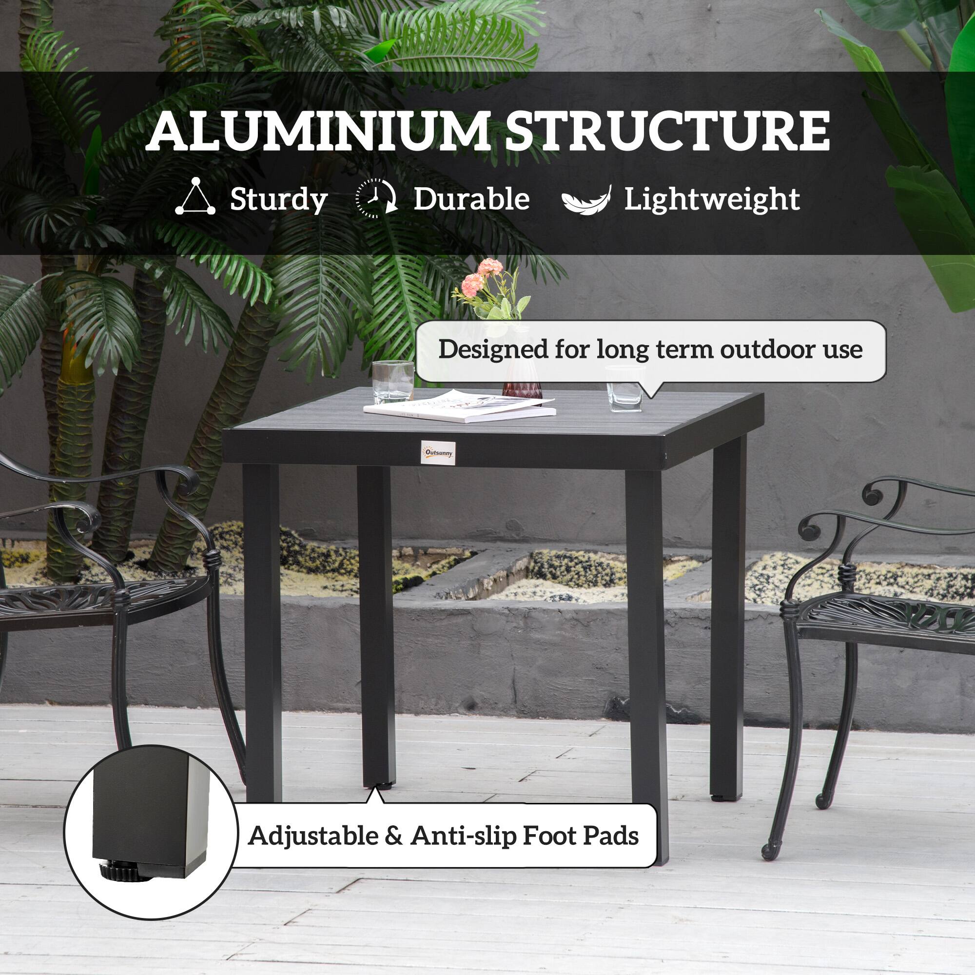 ALUMINIUM STRUCTURE
Sturdy
Durable
Lightweight
Designed for long term outdoor use
Adjustable & Anti-slip Foot Pads