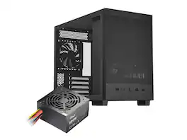 Rosewill - micro atx mini pc computer case with pre-installed 400w power supply | - Black