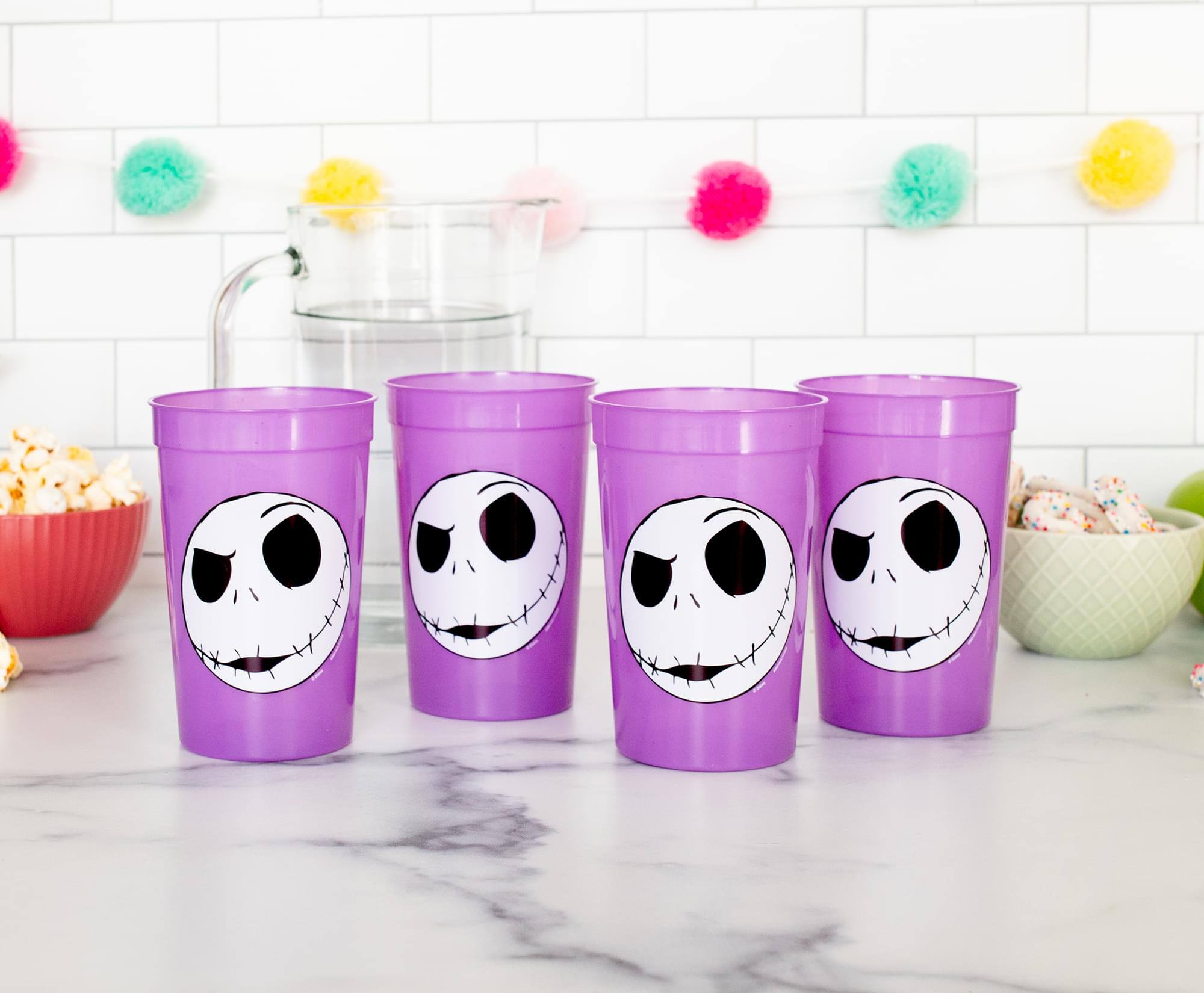 Alt View 10. Disney - Disney The Nightmare Before Christmas Jack Color-Changing Cups | Set of 4 - Purple.