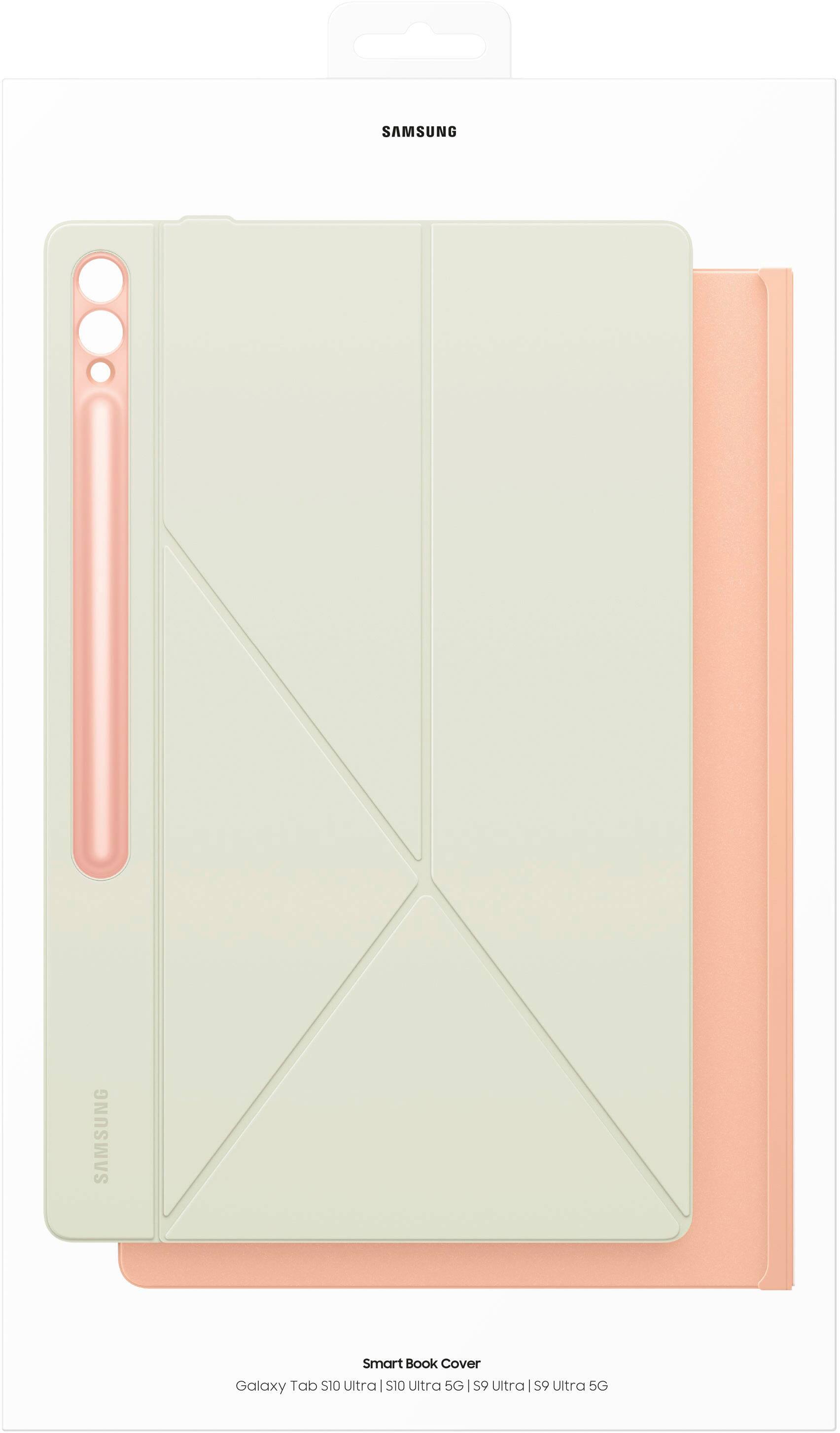 Samsung Smart Book Cover is designed for the Galaxy Tab S10 Ultra, S10 Ultra 5G, and S9 Ultra 5G.
