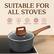 SUITABLE FOR ALL STOVES
INDUCTION
GAS
CERAMIC OVEN
ELECTRIC
OVEN-SAFE