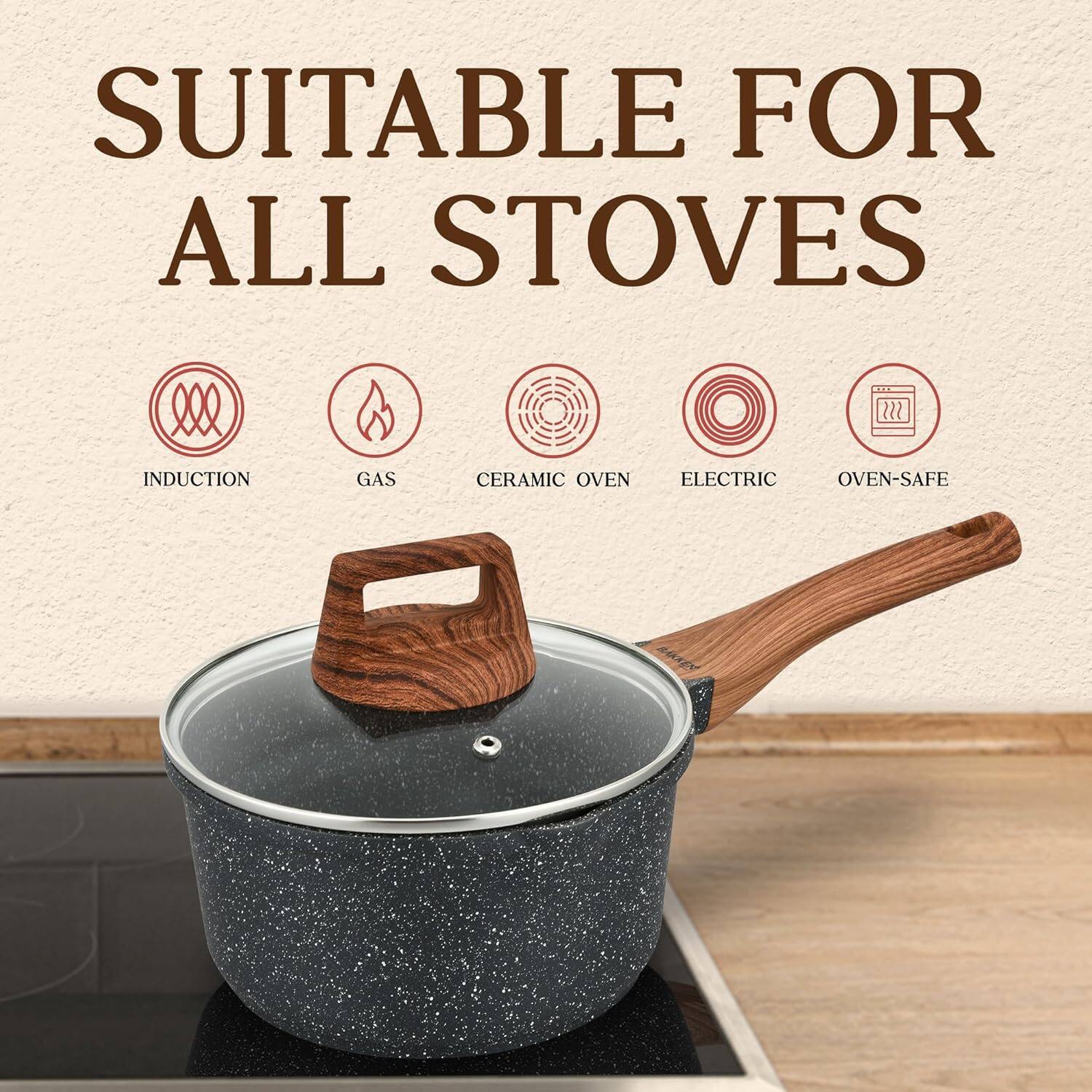 SUITABLE FOR ALL STOVES

INDUCTION  
GAS  
CERAMIC OVEN  
ELECTRIC  
OVEN-SAFE