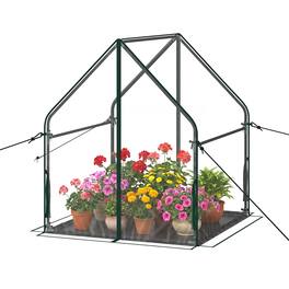 Costway - Mini Green House with Waterproof Bottom Mat, Outdoor Portable Green House - Clear