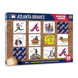 YouTheFan - Atlanta Braves Licensed Memory Match Game - Multicolor