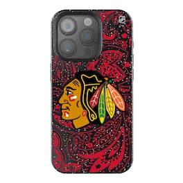 Keyscaper - NHL - Chicago Blackhawks Paisley Bling iPhone Case - 15 - Black