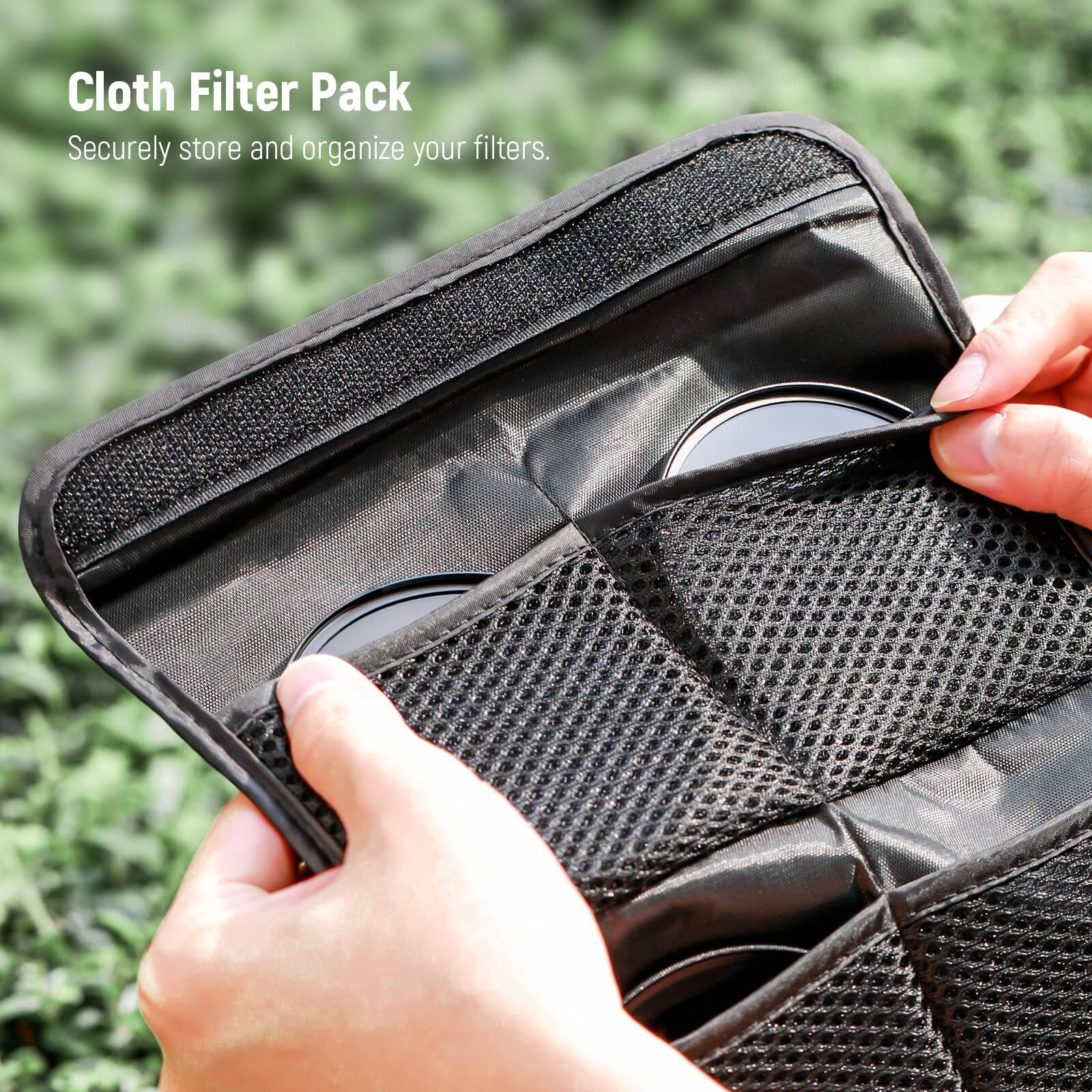 Cloth Filter Pack  
Securely store and organize your filters.