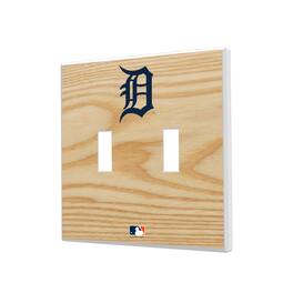 Keyscaper - Detroit Tigers Baseball Bat Design Double Toggle Light Switch Plates - Multicolor