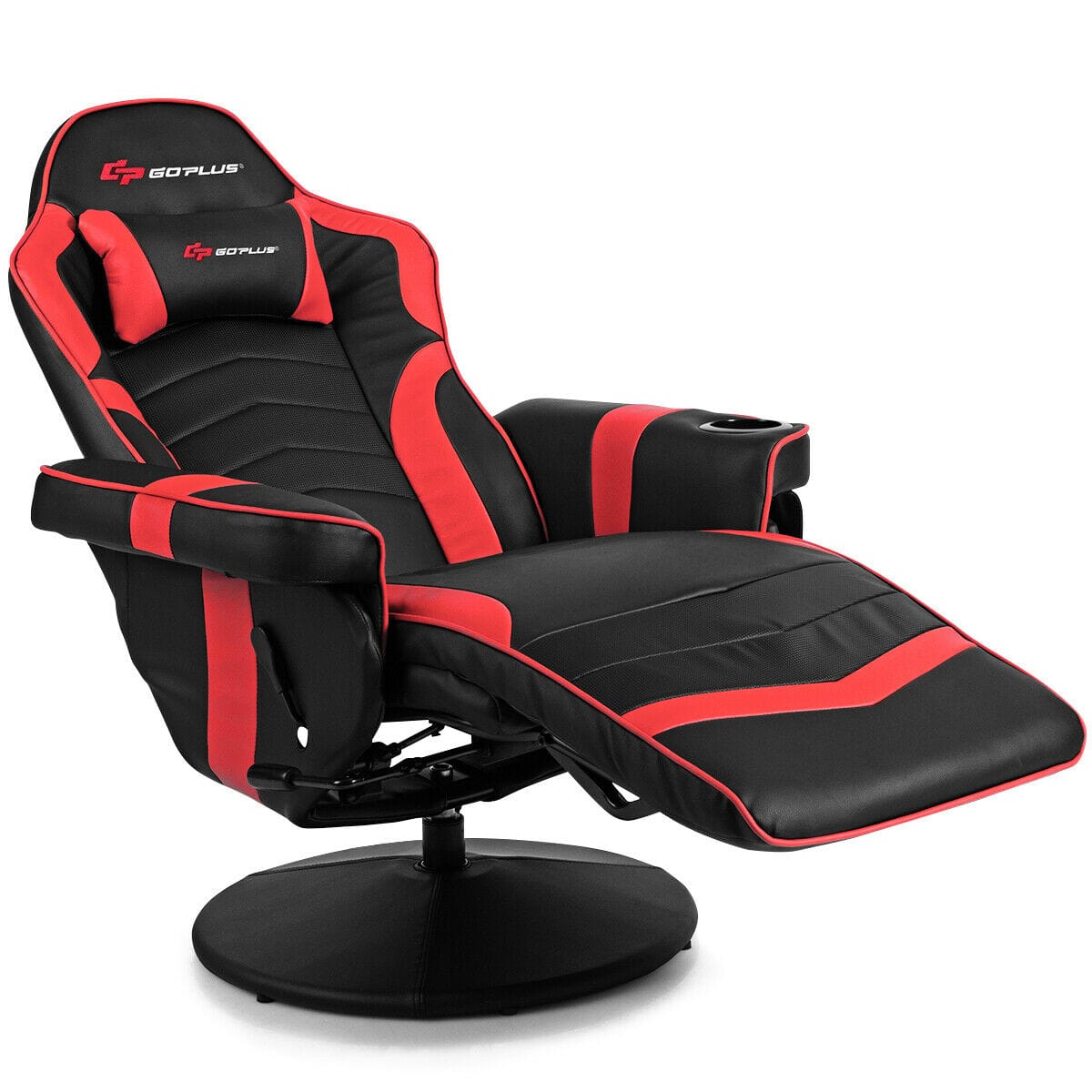 WELLFOR - Ergonomic High Back Massage Gaming Chair with Pillow - Red price history on PriceWatchPro