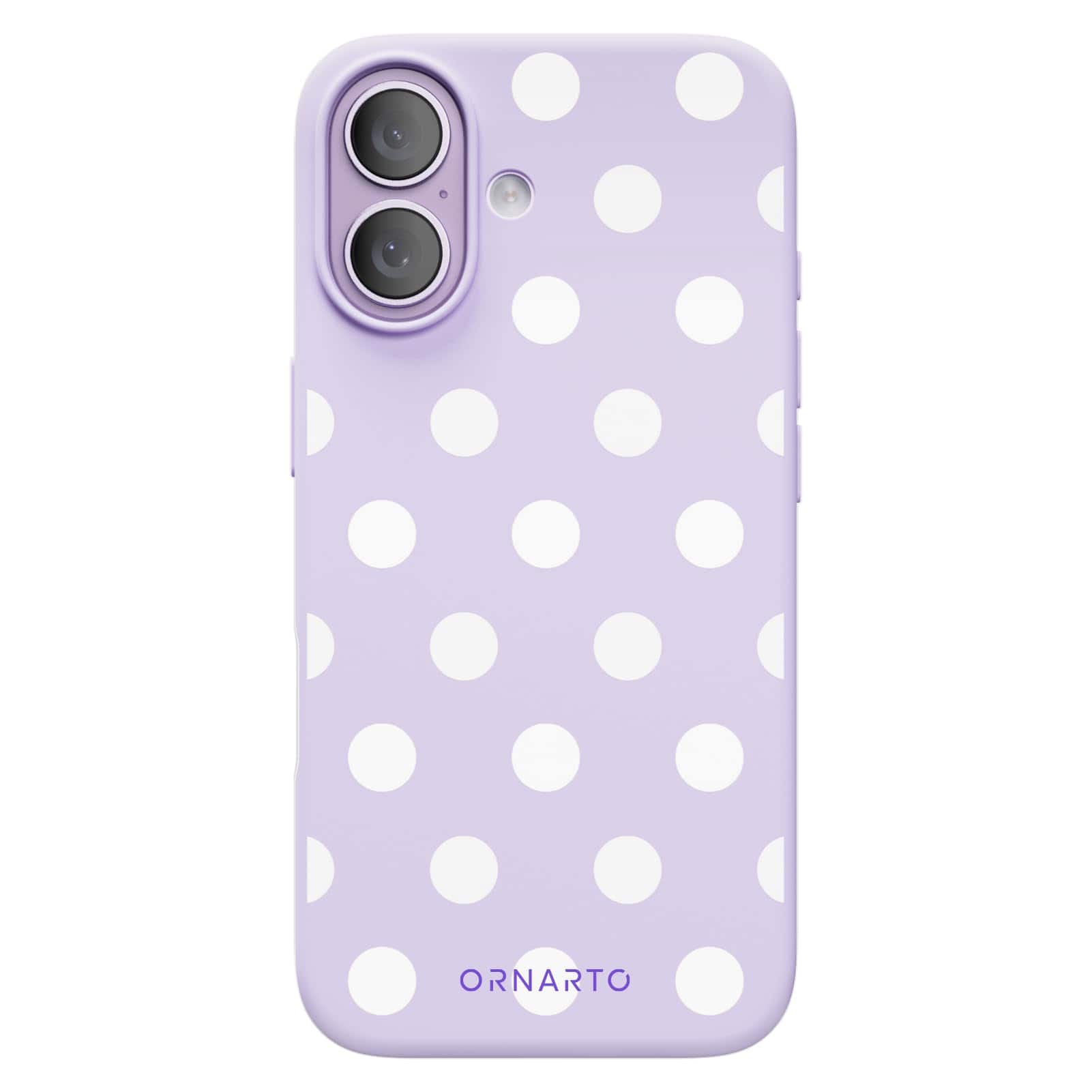 Ornarto - Designed for iPhone 17 Case, Liquid Silicone Soft Gel Shockproof Protective Case-Purple Polka - Purple Polka Dot