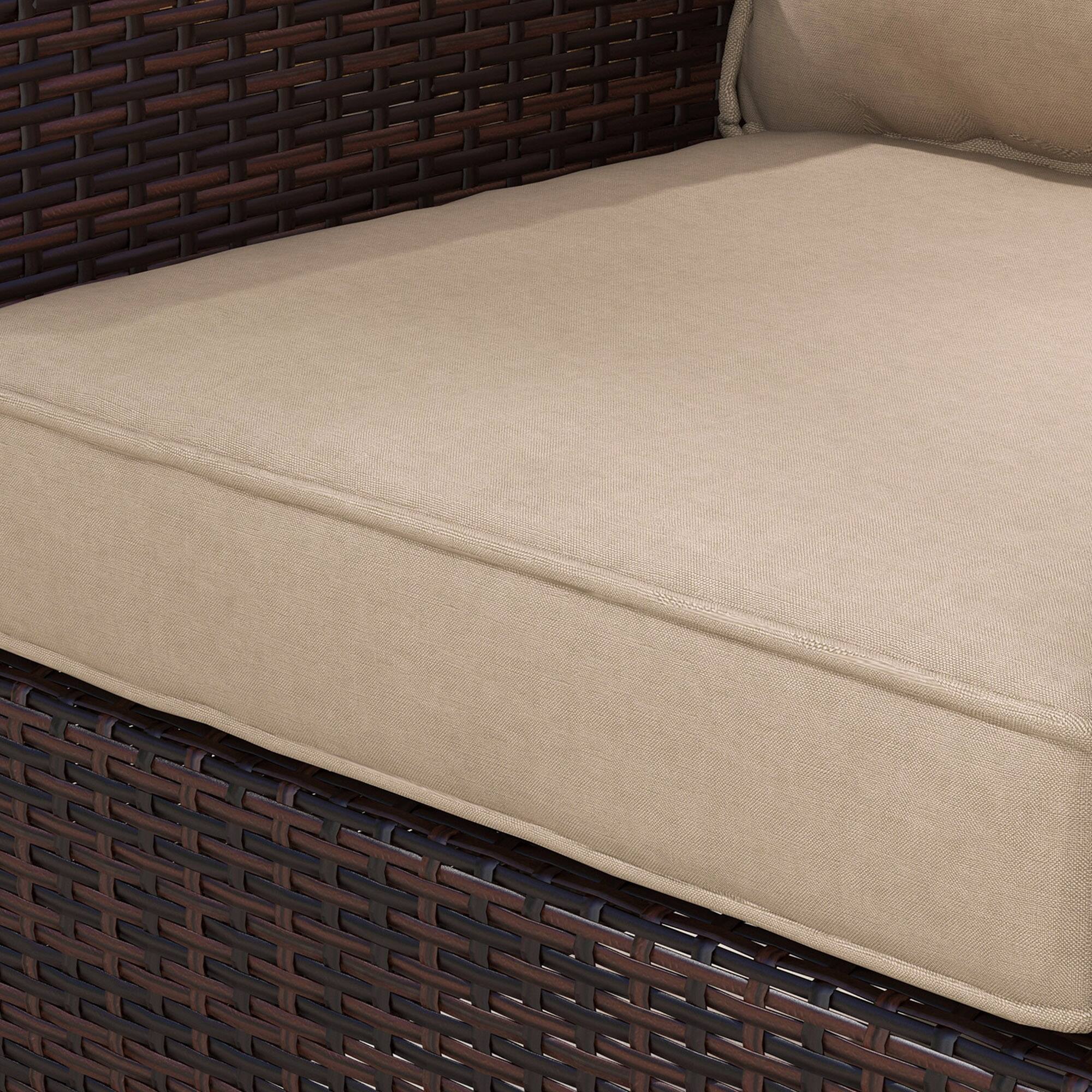 Alt View 8. Outsunny - Chair Cushions Set of 2 with Seat & Backrest - Beige.