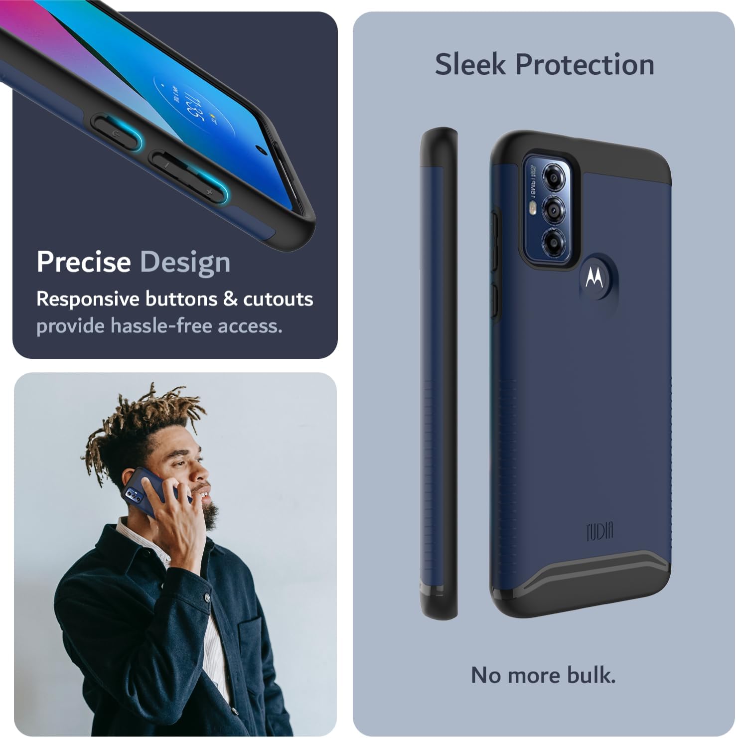 - Sleek Protection
- Precise Design
- Responsive buttons & cutouts provide hassle-free access.
- No more bulk.