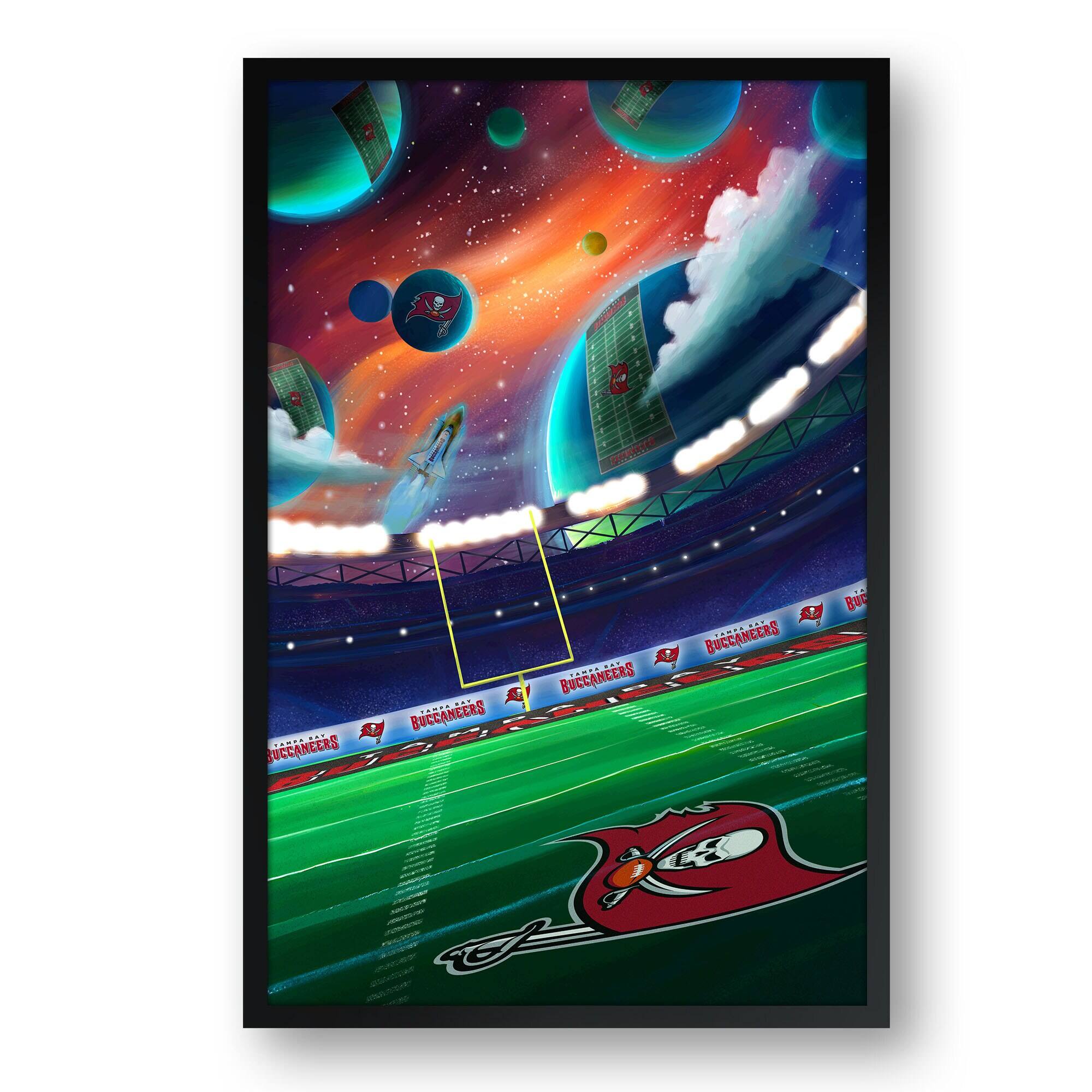 Tampa Bay Buccaneers Galaxy Print Framed Art