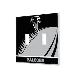 Keyscaper - Atlanta Falcons Passtime Design Double Toggle Lightswitch Plate - Multicolor