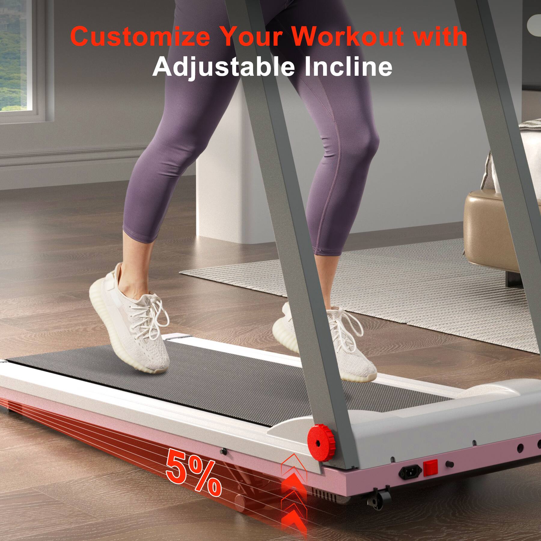 Customize Your Workout with Adjustable Incline 5%