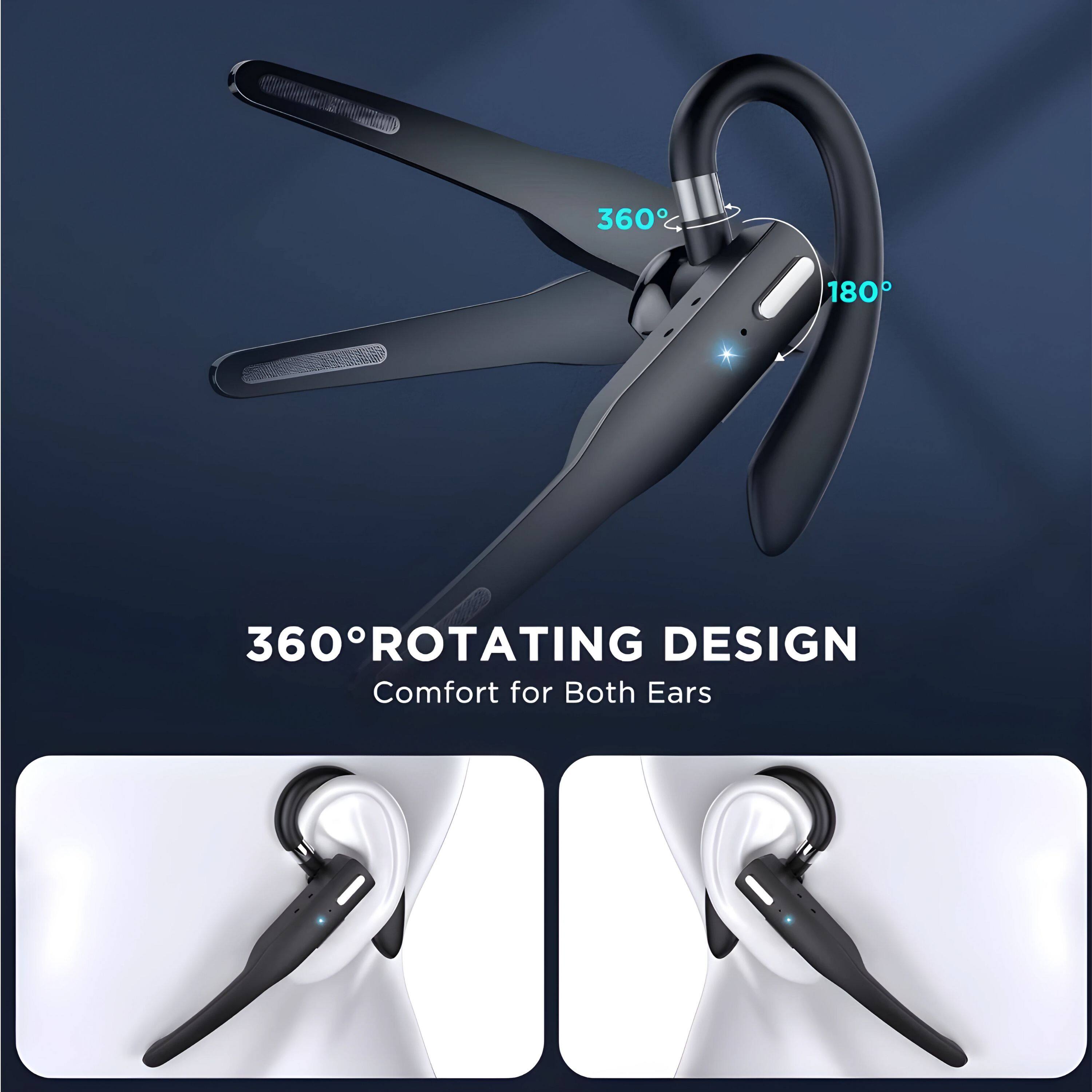 360° ROTATING DESIGN  
Comfort for Both Ears